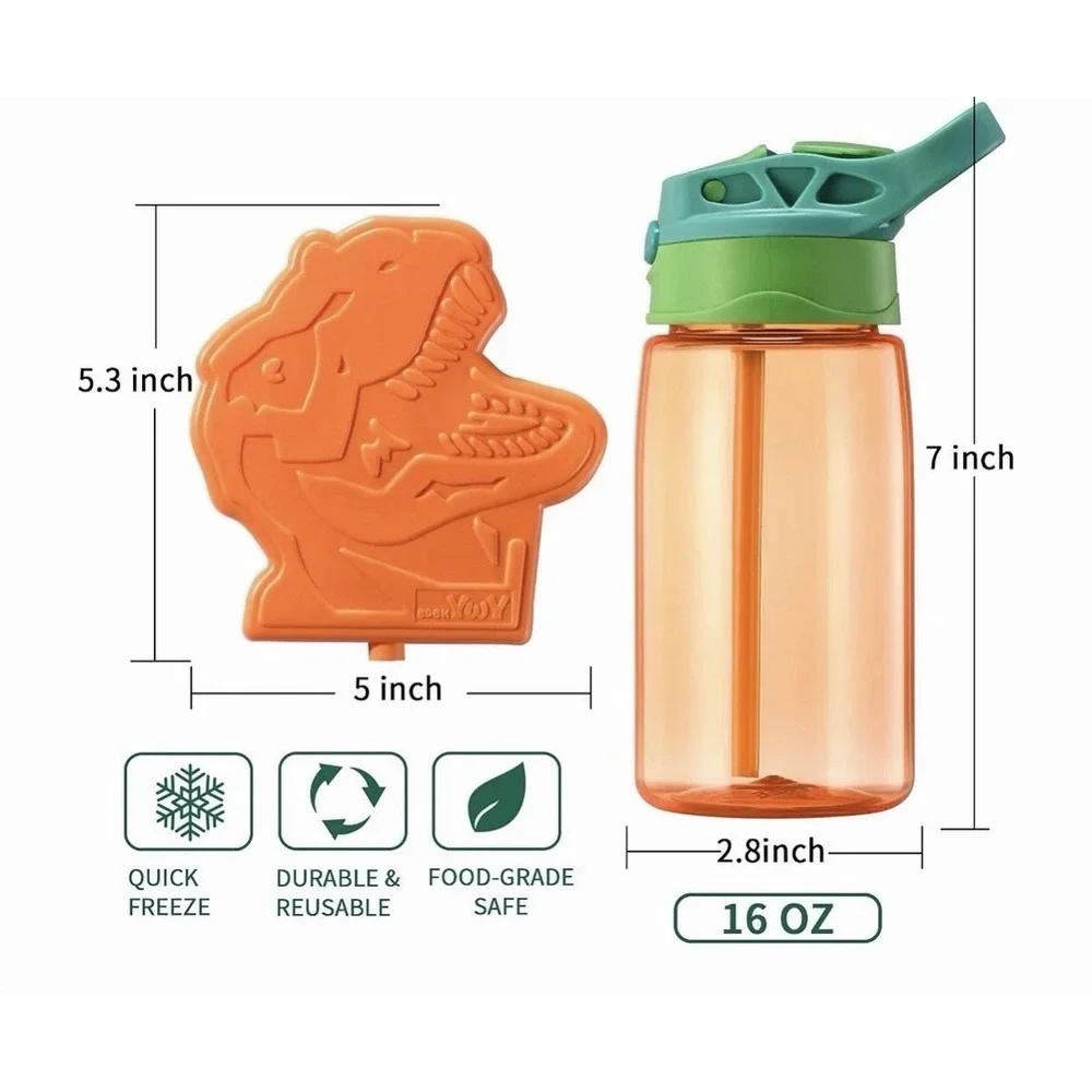 Kids Lunch Box Bag Set - 3D Dinosaur Lunch Bags for Boy with Containers Reusa...